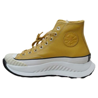 匡威增高厚底高帮加绒皮质休闲鞋