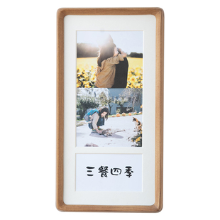 时几初婚纱照多张照片定制DIY榫卯实木情侣相框摆台礼物宫格挂墙