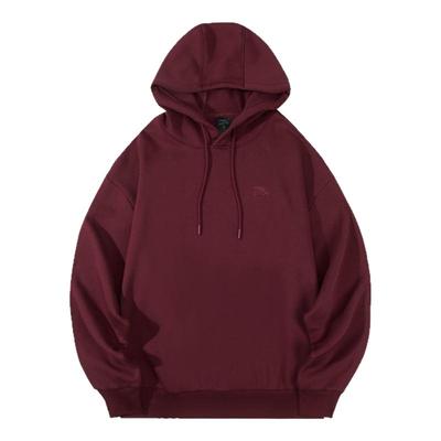 安踏加绒连帽卫衣男女款宽松长袖