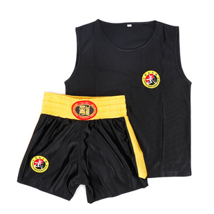 包邮散打服带龙套装拳击裤泰短裤男女成人儿童武术表演练功训练服