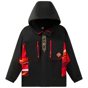 【清仓价】【醒狮系列】安踏儿童男大童摇粒绒运动上衣防水厚外套