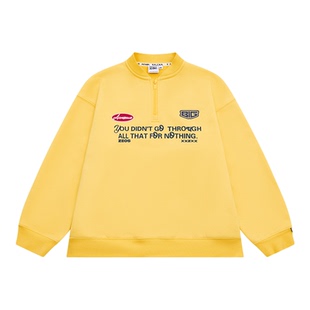 XXZXX加绒半拉链立领卫衣男女潮牌童装亲子装2025年冬季新款 2309