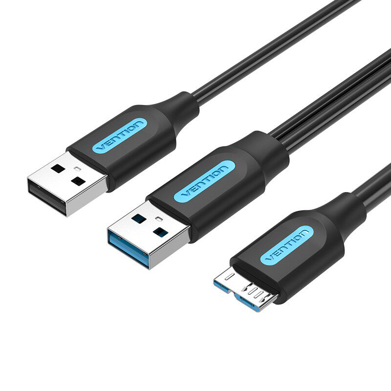 USB3.0移动硬盘数据线供电适用索尼联想三星东芝移动硬盘连接线1m
