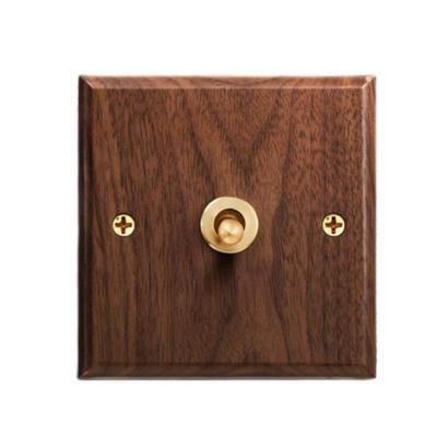 厂家直销复古开关插座黑胡桃木