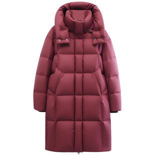 雅鹿琥珀流光风中长款羽绒服女25新款爆款户外休闲大气保暖外套