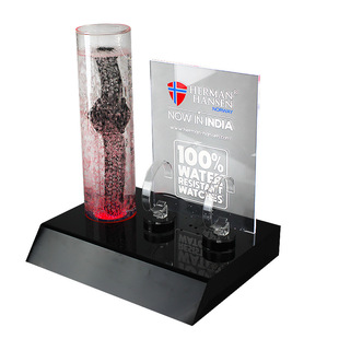 定做智能电子手表产品展示架 防水手表展架 防水测试盒子