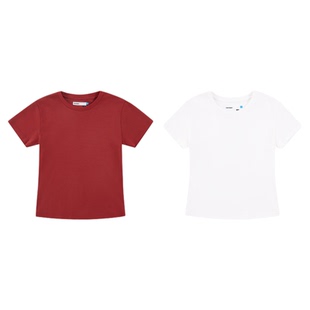 TreesBasic(女款合身版)液氨双面抗皱挺阔细腻亲肤短袖T恤女