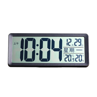 电子数字时钟表客厅摆件台式温湿度时间显示实用桌面led智能闹钟
