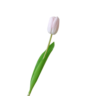 仿真花手感保湿粉色郁金香花束高档紫色客厅桌面摆件干花假花拍照