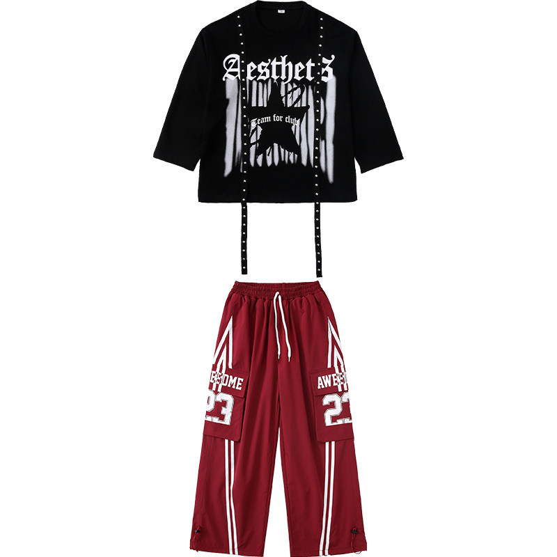 儿童街舞潮服爵士舞演出服架子鼓