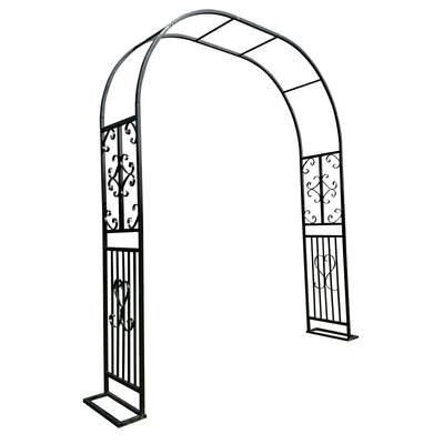 新款编花拱门铁艺爬藤架加粗加厚
