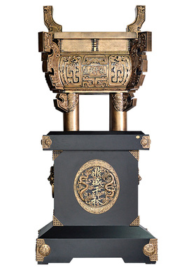 落地龙鼎特大型送母校工艺礼品