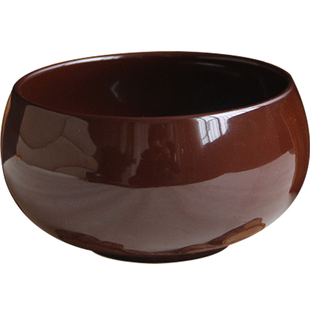 陶瓷碗钵盂素食碗纯黑碗钵黄色僧人米饭碗复古小碗单个精致青瓷碗