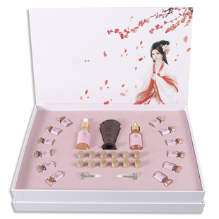 桃花灸面部艾灸精油套盒美容院专用脸部养颜12次艾柱精油刮痧套