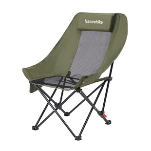 挪客户外折叠椅网纱月亮椅靠背椅便携式钓鱼椅露营野餐午休躺椅