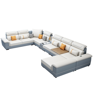 2025年新款布艺沙发客厅简约现代冬夏两用大小户型乳胶科技布沙发