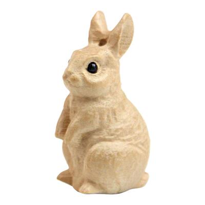 桃木兔子汽车钥匙扣挂件十二生肖兔木雕刻吉祥物饰品