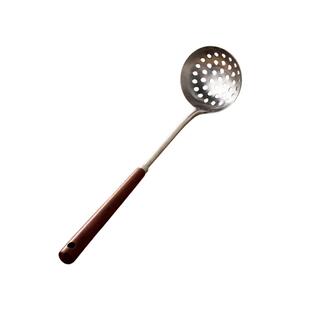 汤勺大号盛汤316不锈钢汤勺子家用胡桃木食品级火锅汤勺火锅漏勺
