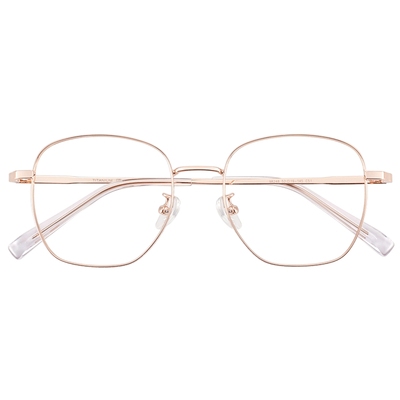 超轻纯钛眼镜框女近视镜片