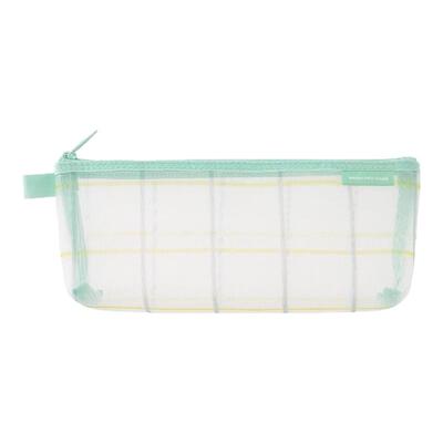 日本midori网眼笔袋条纹大容量