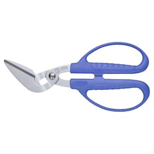 日本进口CANARY长谷川刃物不锈钢防粘硬纸板金属铁皮强力弯嘴剪刀