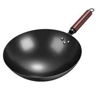 章丘炒菜锅传统铁锅官方旗舰家用无涂层不粘锅老式炒锅燃气灶专用