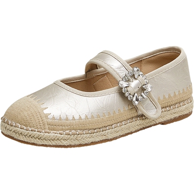 天美意春新款平底百搭舒适休闲时尚玛丽珍女渔夫鞋KP012CA5