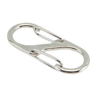 S形登山扣合金狗扣电镀S扣八字扣快挂钥匙扣开口8字弹簧钩扣防掉