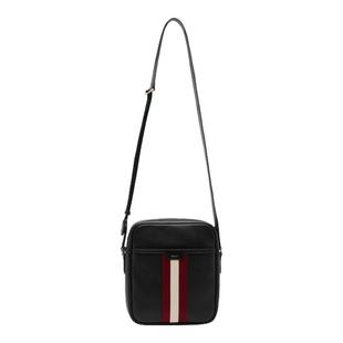 [尊享特惠]BALLY巴利25秋冬CODE红白条纹牛皮革男士斜挎包6311759