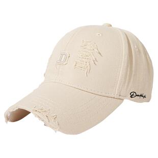 大头围鸭舌帽女显脸小宽帽檐加大加深加长硬顶棒球帽子男做旧破洞