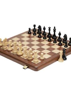 A&A CHESS/领御 高档实木国际象棋套装/便携式棋盘可折叠西洋棋