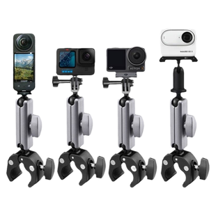 适用360全景运动相机insta360x5自行车摩托车支架insta go3车把固定360x4影石360x3配件gopro骑行支架大疆
