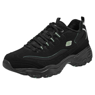 斯凯奇加绒男鞋冬季新款运动鞋休闲鞋子厚底老爹鞋男款黑色二棉鞋