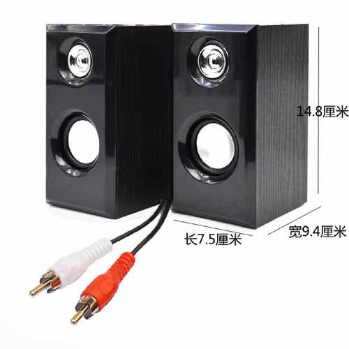 通用副机 低音炮副音响  低音炮付箱高音喇叭 莲花头插头 一对价