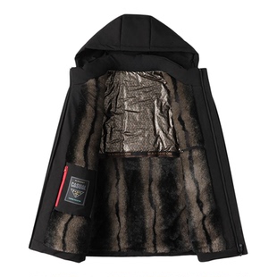 老人中加厚爷爷爸爸冬装棉袄老爸老年人棉衣保暖外套加绒冬季