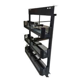 厨房调料拉篮半墙柜抽屉式拉篮高柜置物架卫生间浴室柜边柜极窄柜