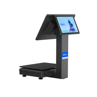客如云收银机收银一体秤收银机双屏收银秤一体机水果零食店生鲜超市电子秤称重收银系统