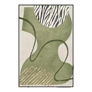 现代小清新客厅装饰画民宿酒店卧室房间挂画原木风治愈系软装壁画