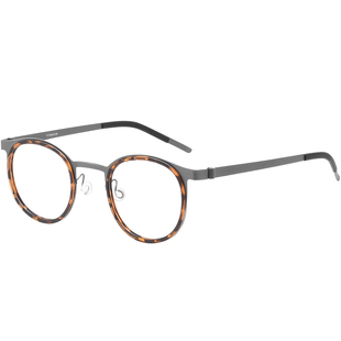 姜文徐峥同款眼镜框男无螺丝复古圆框日系手造超轻纯钛近视眼睛架