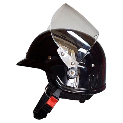 带面罩德式防暴防爆头盔安保执勤防护巡逻骑行保安盔帽安全防护钢