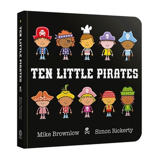 英文原版 Ten Little Pirates Board Book 十个小海盗 数数启蒙 儿童绘本 纸板书 英文版 进口英语书籍