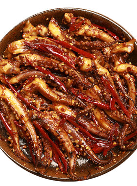 冷吃系列香辣鱿鱼须即食熟食