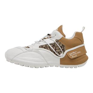 VICKI BROWN男鞋新款运动休闲鞋包底拼色老爹鞋皮质潮流跑步鞋