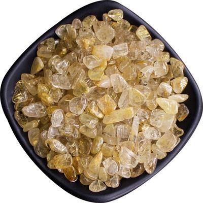 天然高品质金发晶碎石聚宝盆摆件