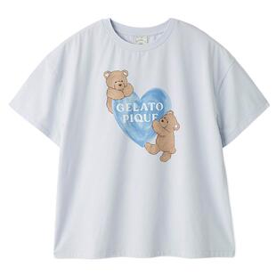 gelato pique26春夏新品女睡衣爱心小熊短袖T恤居家PWCT262242