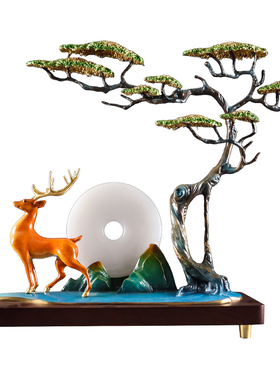 迎客松摆件高端新中式装饰摆件