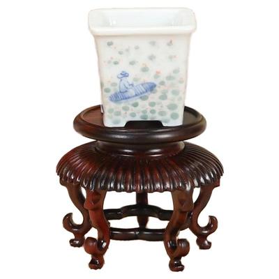 南通红酸枝小品盆景香炉明式花几