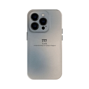 SHANKO 777LUCK好事会发生简约iPhone15promax手机壳14pro适用于苹果13mini钢化玻璃壳12/11全包磨砂软xsmax