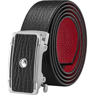 【不锈钢】金利来皮带男真皮本命年属马自动扣腰带鸿运年红裤带