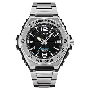 CASIO卡西欧手表男学生钢铁之心平替运动指针防水表 MWA-100HD-1A